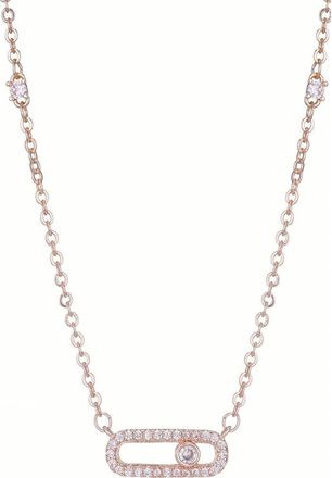 Adornia Cubic Zirconia Pendant Necklace in Pink at Nordstrom Rack