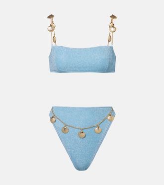 Os&eacute;ree Lumiere embellished bikini