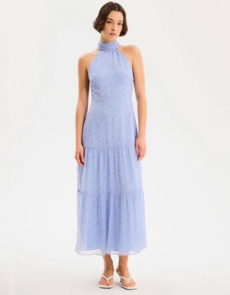 Omnes Womens Romeo Dress in Light Blue - Size: 10
