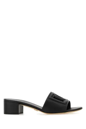 Dolce & Gabbana Black Logo Heels