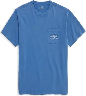 Vineyard Vines Drift Dye Tarpon Whale Cotton Graphic Pocket T-Shirt in Club Blue at Nordstrom, Size Xx-Large