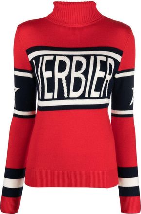 Perfect Moment intarsia-knit roll-neck jumper - women - Merino - L - Red