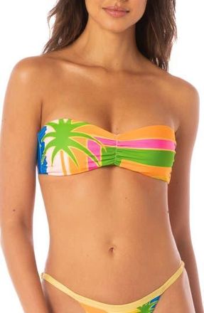 Maaji Famed Reversible Bandeau Bikini Top in Open Pink at Nordstrom Rack, Size Medium
