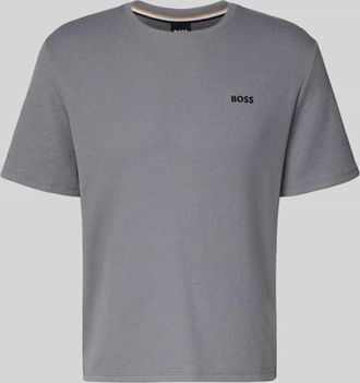 HUGO BOSS Regular Fit T-Shirt aus Baumwoll-Mix in Dunkelgrau, Größe XXL