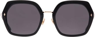 Vedi Vero Grey Hexagonal Ladies Sunglasses VVCC13 BLK 55