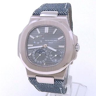 Patek Philippe Pre-owned Patek Philippe Nautilus Slate Grey Dial Mens Watch 5712G-001