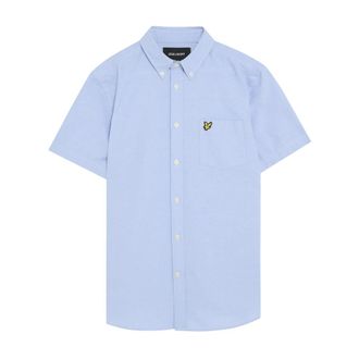 Lyle & Scott LS Geweven Overhemden Korte Mouw Oxford Overhemd - Heren - Korte mouwen Overhemden - Blauw - XL - Overhemden