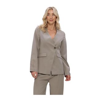 Envii Enraye Blazer 7092 - Dames - Jassen - Beige - Maat: S Leer