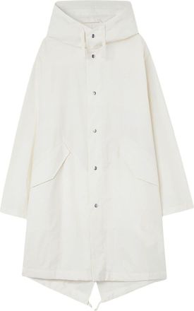 Jil Sander fishtail hooded cotton parka - men - Cotton - 46 - White