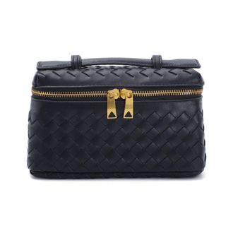 Adornia Black Woven Top Handle Bag
