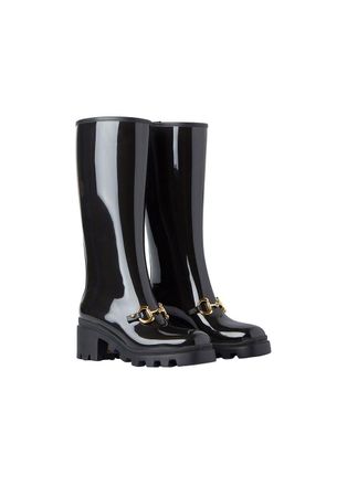 Gucci Knee High Horsebit Rain Boots Size 36
