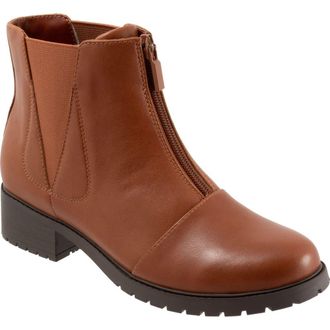 Softwalk Marni Cap Toe Bootie in Luggage at Nordstrom, Size 10.5