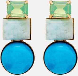 Jennifer Behr Pendientes Azurine con cristales