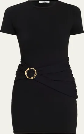 SIMKHAI Leni Ruched Mini Dress
