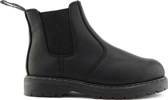Grinders Unisex Black Chelsea ACS Leather Ankle Slip On Boots