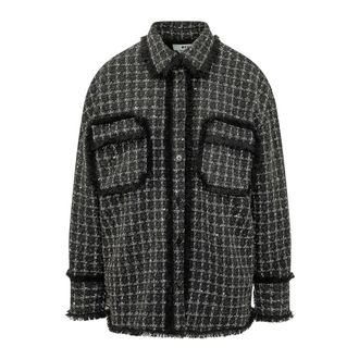 Msgm Msgm, Dames, Jassen, Zwart, Maat: XS Tweed