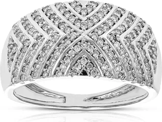 Vir Jewels 1/2 cttw Lab Grown Diamond Ring in Sterling Silver For Women