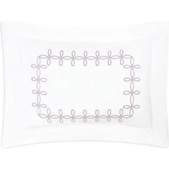 Matouk Gordian Knot Egyptian Cotton Percale Pillow Sham in Lilac at Nordstrom, Size Standard