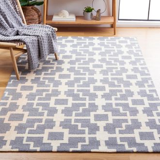 Safavieh Four Seasons Hand Made Area Rug, Grey / Ivory Contemporary Style Non-Shedding