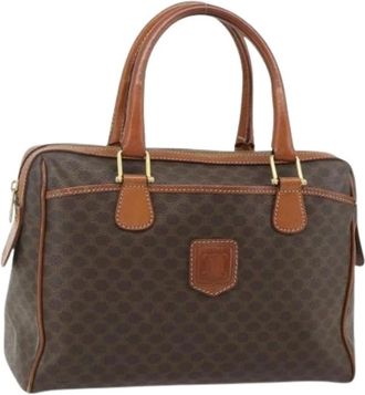 Celine Pre-owned Handbags, female, Brown, Size: ONE SIZE Pre-owned Macadam Canvas Hand Bag