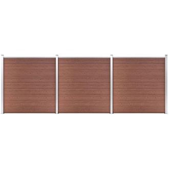 vidaXL Vidaxl - Recinzione da Giardino in wpc 526x186 cm Marrone