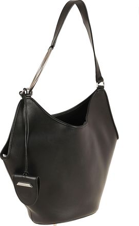 Dondup Black Smooth Leather Spiall Hobo Bag