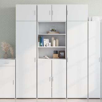 Berkfield Home Storage Cabinet White 70x42.5x225 cm Engineered Wood