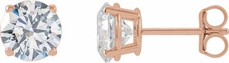 Diamond2Deal 2ct Lab-Grown Diamond Stud Earrings Clarity VS, Color F-G, 14k Gold