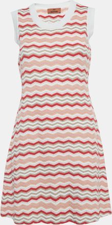 Missoni Pink Zig-Zag Knit Sleeveless Mini Dress