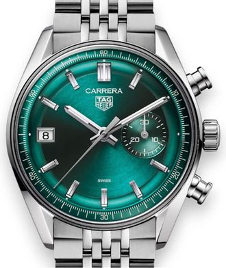 Tag Heuer Carrera Automatic Green Dial Mens Watch CBS2211.BA0048