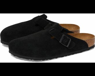 Birkenstock Mens Boston Soft Footbed Clog In Black
