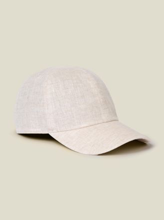 Luca Faloni Sand Linen Baseball Cap