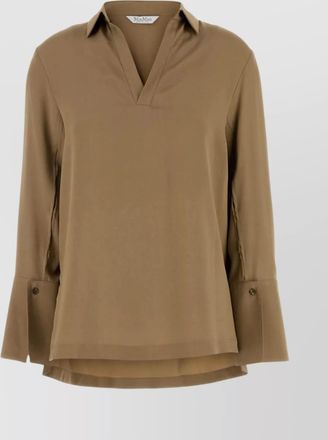 Max Mara silk stretch dover blouse
