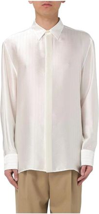 Saint Laurent Heren, Overhemden, Grijs, Maat: 3XS Zijde