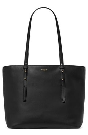 Kate Spade New York do it all fine grain leather tote in Black at Nordstrom