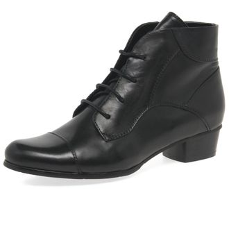 Regarde le ciel Regarde Le Ciel Stefany 123 Womens Victorian Lace Up Zip Leather Ankle Boots 6 UK Black Glove