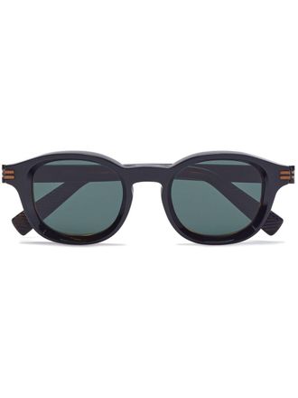 Ermenegildo Zegna Occhiali da sole ovali - Nero