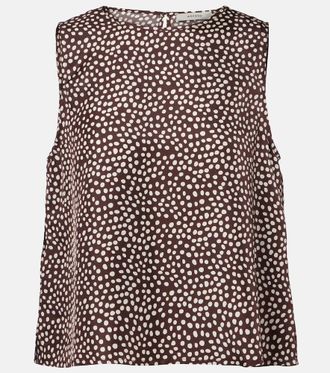 Asceno Sofia silk twill tank top