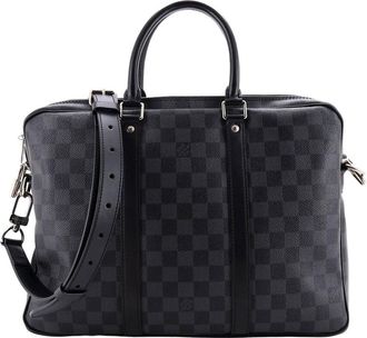 Louis Vuitton Black Damier Graphite Icare Nm Laptop Bag (Authentic Pre-Loved)