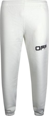 Off-white Gebroken witte witte joggingbroek met luchthaventapelogo