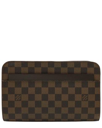 Louis Vuitton Brown Damier Ebene Clutch (Authentic Pre-Loved)