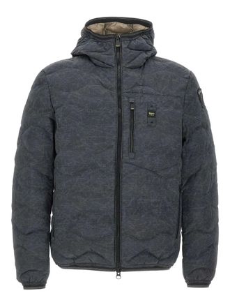 Blauer wave-quilted jacket - men - Polyamide/Polyamide/Duck Down/Feather - M - Black
