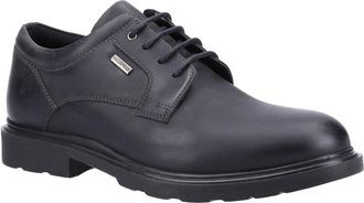 Hush Puppies Pearce Leer Heren Zwart Veterschoenen