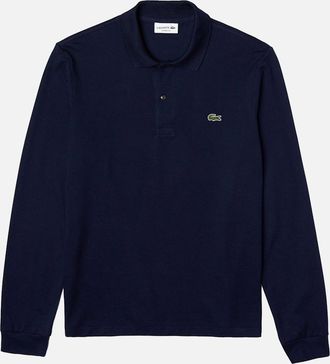 Lacoste Mens Lacoste Classic Fit Long Sleeve Polo Shirt Navy - Size: 42
