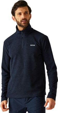 Regatta Mens Thompson Marl Half Zip Fleece Anti-Pill Quick Dry Winter Layer Top