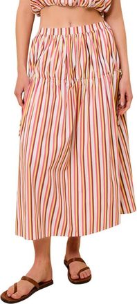 Solid & Striped Ivy Stripe Stretch Poplin Maxi Skirt in Symi Stripe at Nordstrom, Size X-Small