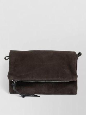 Our Legacy suede necessity crossbody bag foldover strap