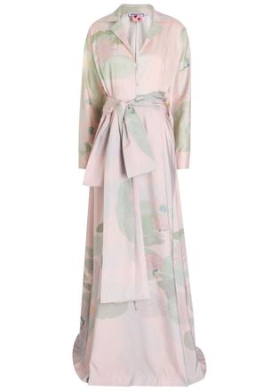 Bernadette Bernadette Beatrice Printed Stretch-cotton Maxi Shirt Dress - Pink - 38 (UK10 / S)