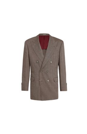 Brunello Cucinelli Chevron blazer in Hazelnut at Nordstrom, Size 58 It
