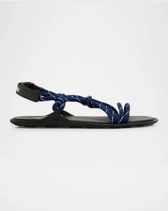 サンダル・ミュール MIU MIU SUEDE FLAT SANDALS Miu Miu Braided straps flat sole sandals | The Fashion Square